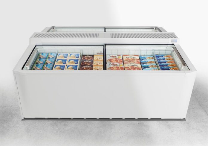 double glass door freezer