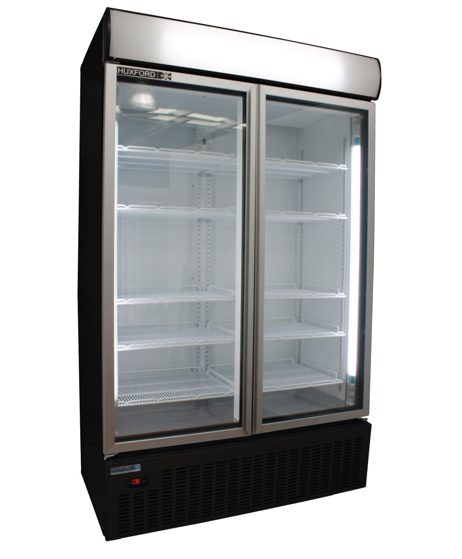 double door display fridge